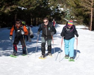  using snowshoes 